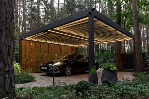 Carport dwunstanowiskowy